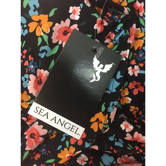 Women's Sea Angel One Piece Strapless Floral Print Swimsuit Size XL - Picture 9 of 10